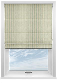 Emily Bond George Stripe, Sage - Roman Blind